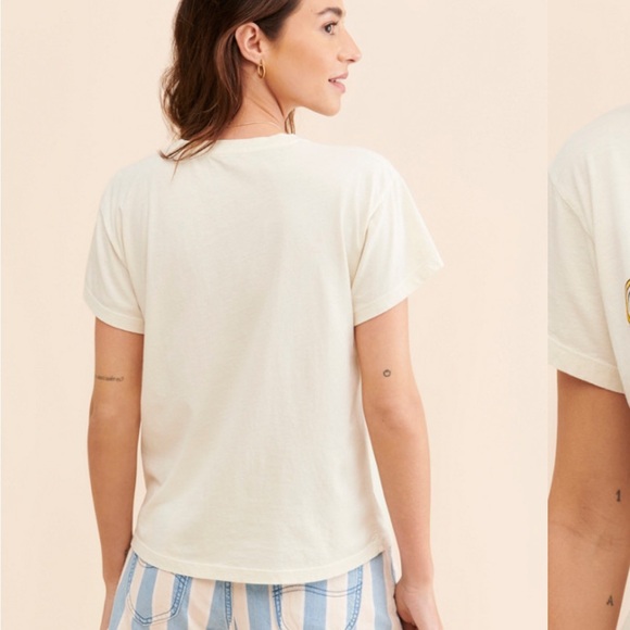 Anthropologie X let luv Johnny Cash short sleeve Graphic Tee - live show listing - Picture 2 of 2